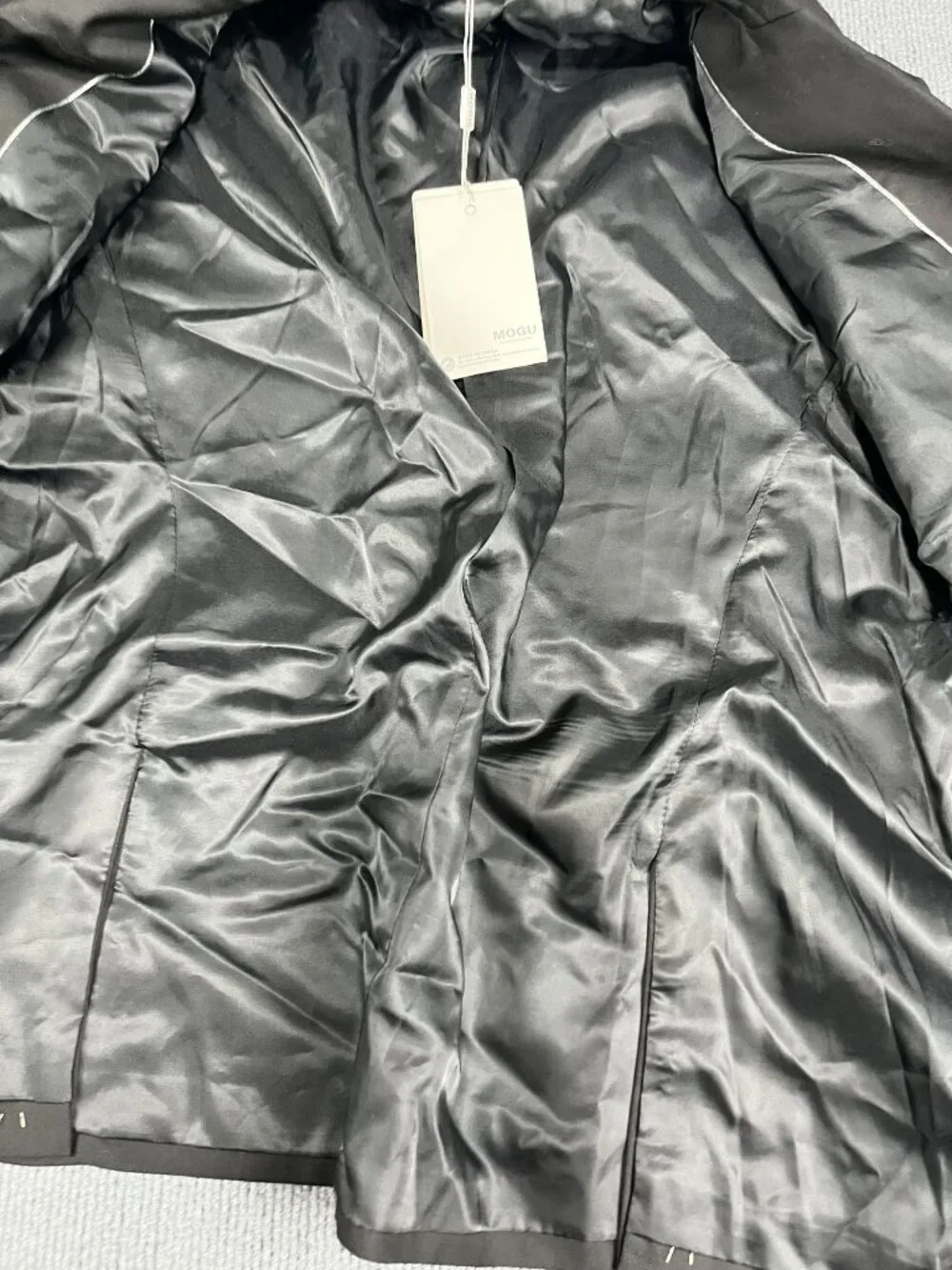 Mogu Mens Black Double-Breasted Blazer 42 NWT